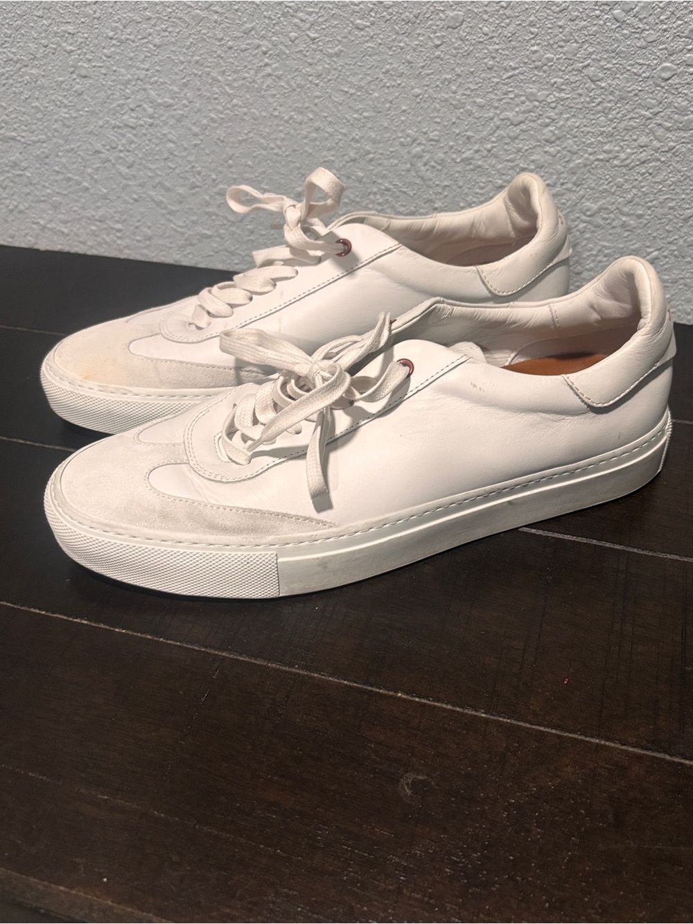 Good Man Brand White Leather Suede Legend Court Sneakers Men’s Size 8.5 Italy